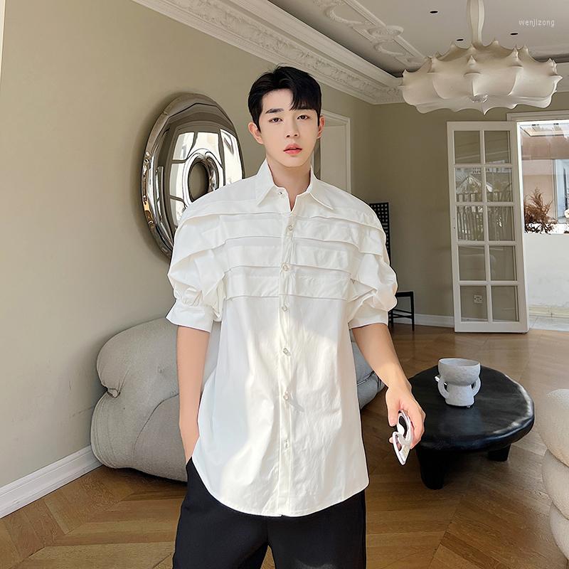 

Men's Casual Shirts J01104 Fashion Men's 2023 Runway Luxury European Design Party Style Clothing, Black