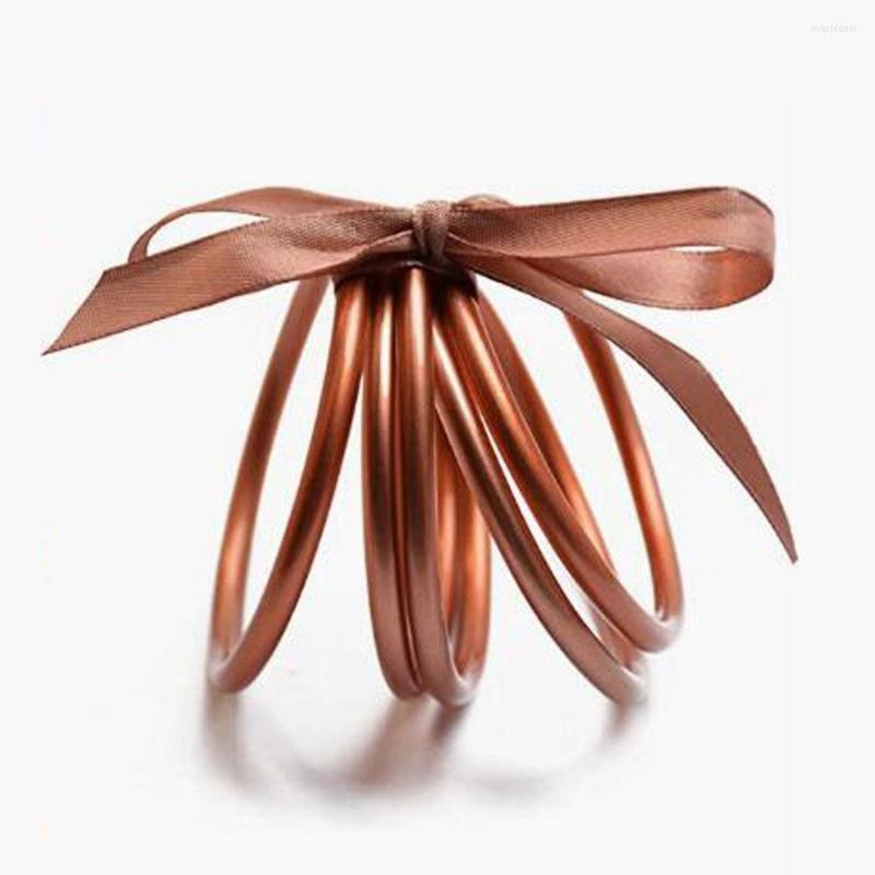 

Bangle 5pcs/set Fashion Jewelry Bracelet Simply Design Rose Gold Color For Women Party Gifts