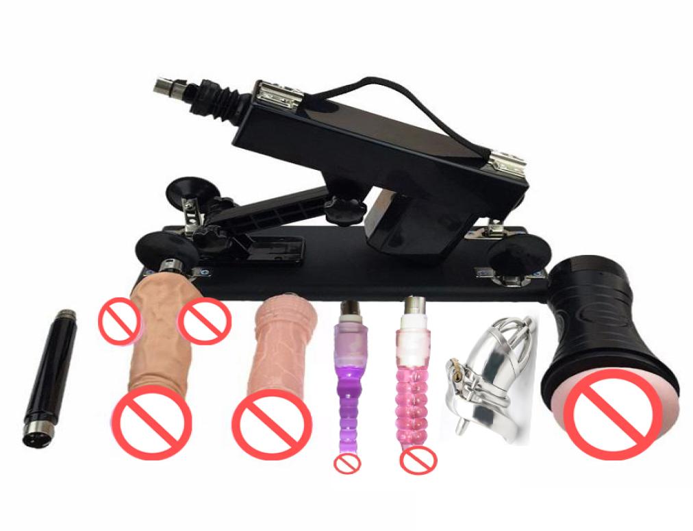 

Automatic Sex Machine Gun with Many Dildo Accessories Sex Love Machine with One Gift Male Chastity Cock Cage Device Masturbator9004403