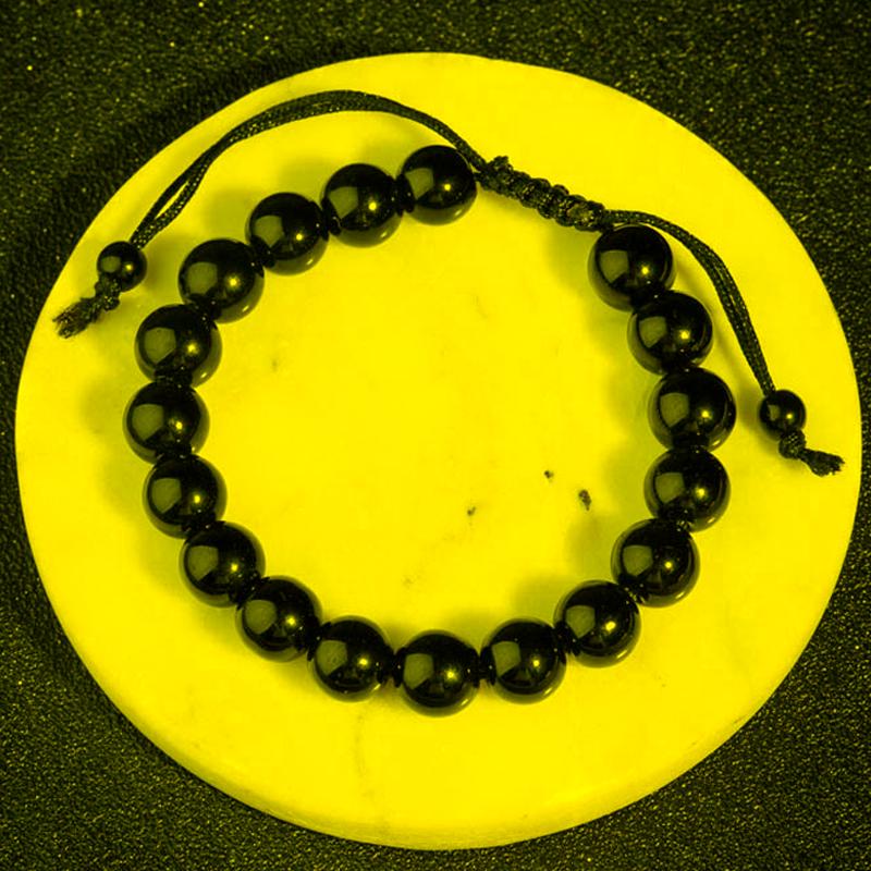 

Strand Beaded Strands 10mm Obsidian Bracelet Hematite Stone Anti Fatigue Slimming Weight Loss Diameter Fitness Bracelets For Women MenBeaded