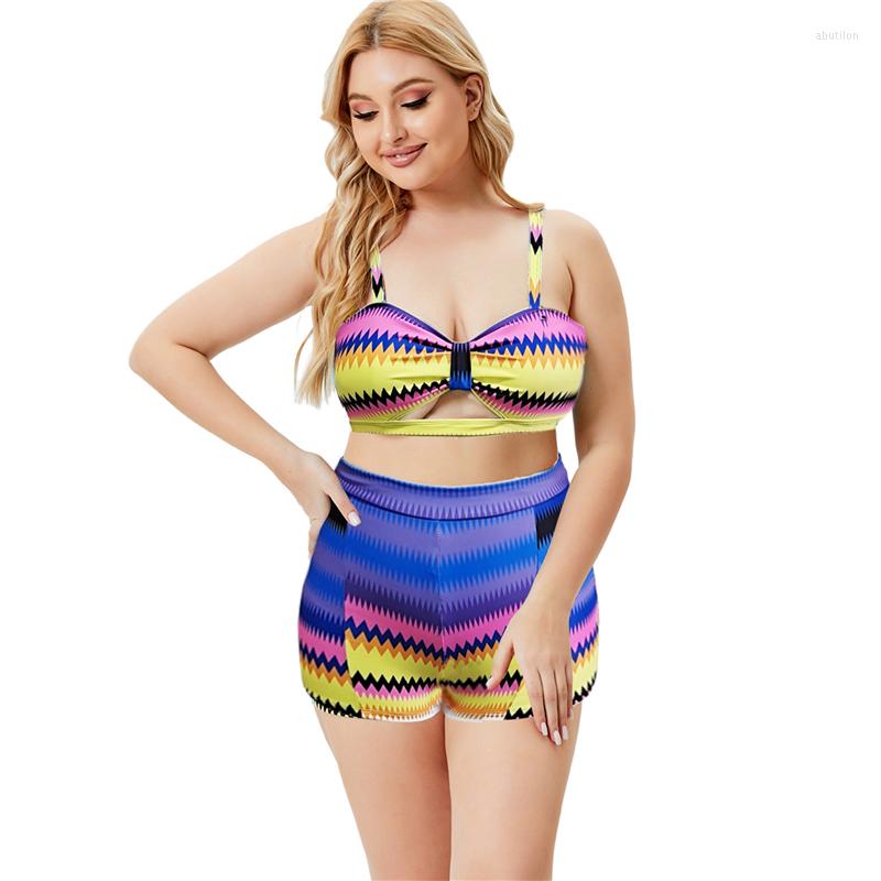 

Women's Swimwear Women's Plus Size -5XL Tankini Large Bikini Sets Women High Waist Sport Print Suspender Soft Beach Swimsuit Two Pieces, Swimwear 1