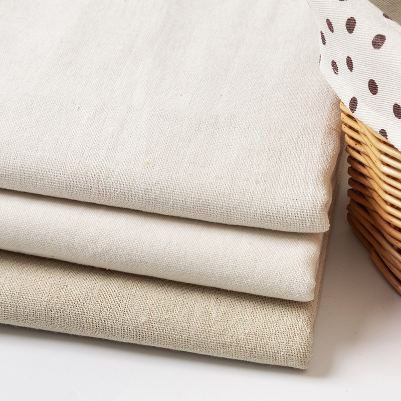 

Fabric 25x155cm Raw Cloth Faux Linen Fabric Rough Cotton Fabric For Embroidery Sewing Storage Bag and Background Material 230419