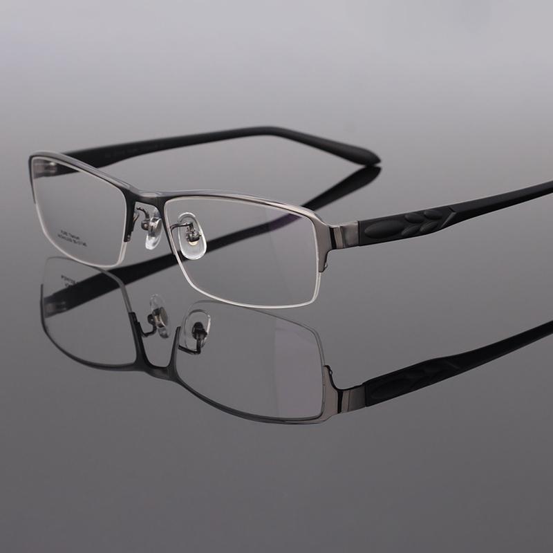 

Sunglasses Frames Fashion Business Eyeglass For Men Half Rim Titanium Glasses Frame Without The Prescription LB-039