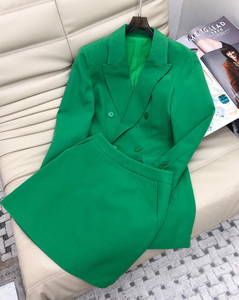 

Work Dresses 2023 Women' Fashion Suit Long Sleeved Blazer Top Tank High Waist Skirt Three-piece Set 1222