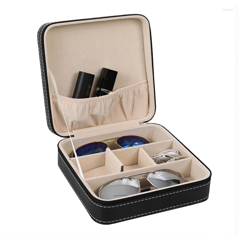 

Jewelry Pouches Multifunctional Glasses Storage Box Multi-plaid Gift PU High-end Handmade Sunglasses Cases Bag