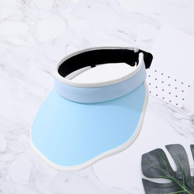 

Wide Brim Hats Stylish Summer Sunhat Anti-deformed Women Sunshade Face Protection Lady Cap Sun, Sky blue