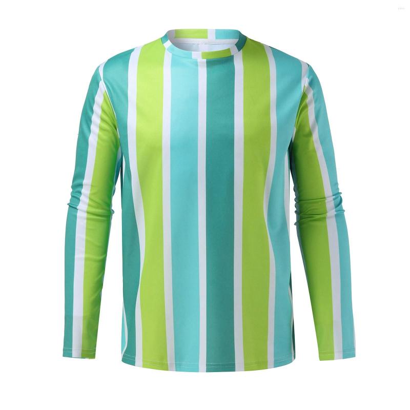 

Men' T Shirts Mens Striped Round Neck Long Sleeve Slim Fit Shirt Men Fashion Blank Tee, Light blue
