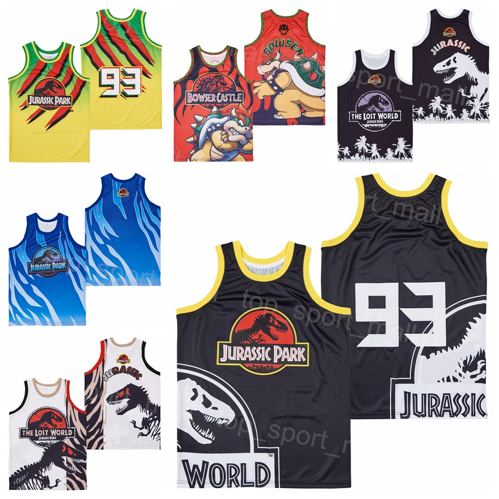 

Movie Basketball The Lost World Jurassic Jersey Park TV Series HipHop Color Blue Black White Team Sport All Stitched Pure Cotton Breathable High School Uniform