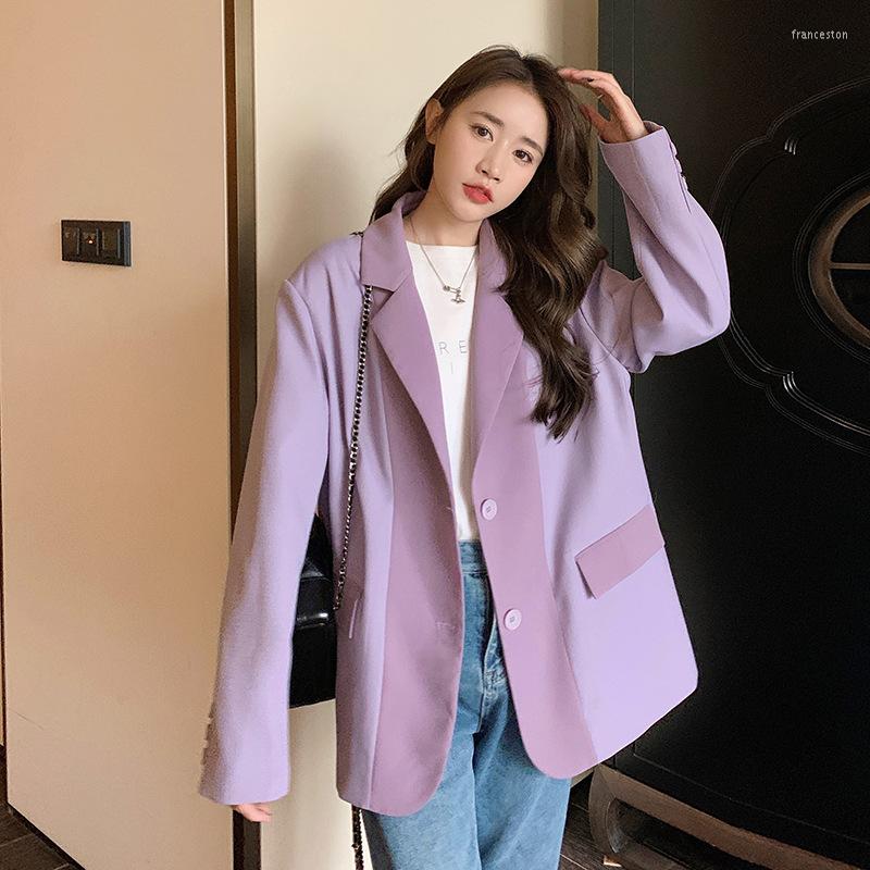

Women' Suits SuperAen Purple Casual Blazer Women' Spring And Autumn Korean Chic Suit Blazers For Women, Khaki