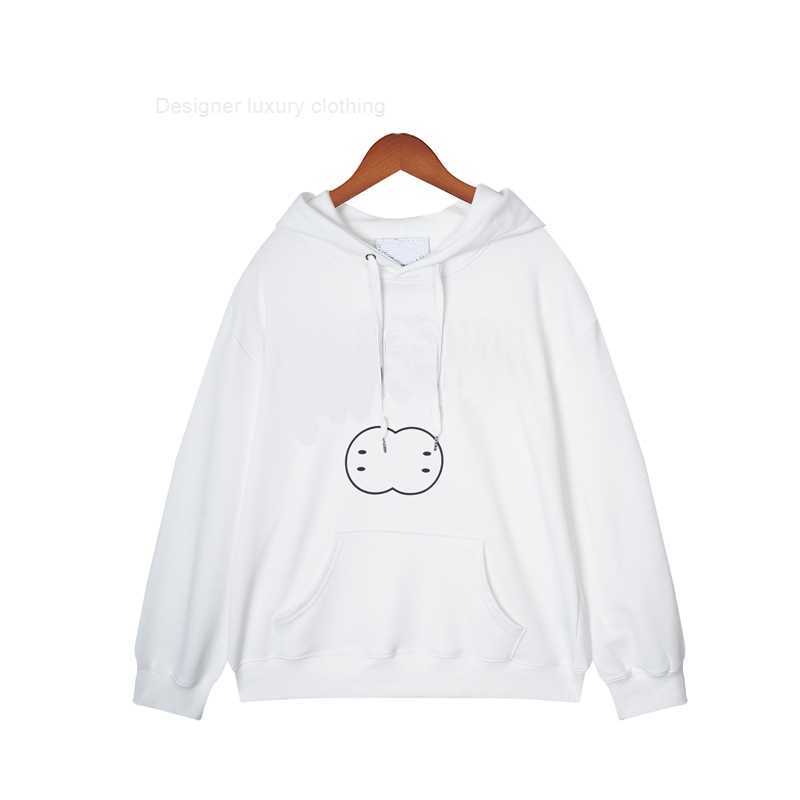 

Men'S Hoodies Tide Brand New Cute Original Bear Round Neck Sweater Loose Couple Coat Thin, White