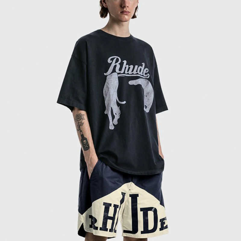 

Male Fashion Tees Designer Clothing Mens Tees Hip Hop Tshirts Rhud Cat Loose Summer Couples Trend Brand Half Sleeve T-Shirt Men Streetwear Tops Sportswear, Extra