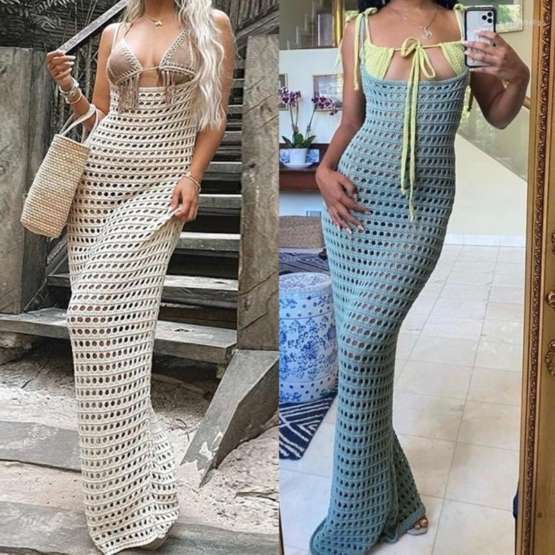 

Women' Swimwear Knitted Cover-Ups For Womens Beach Cover Up Dress Summer Beachwear 2023, White