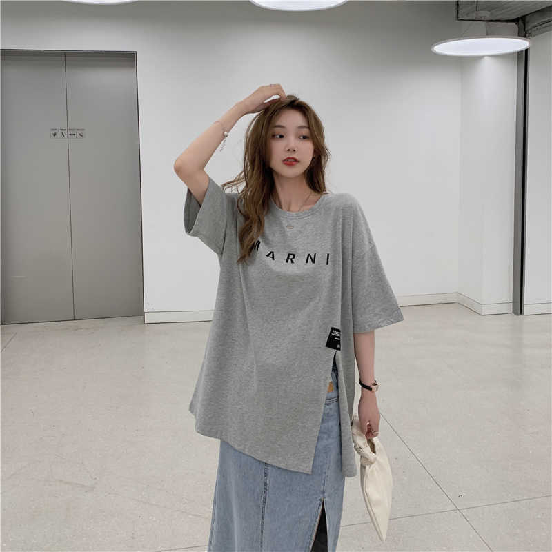 

Women's T-Shirt Women's Tshirts Tops Japanese Kawaii Ladies Ulzzang Loose Lazy Letter Print Tshirt Female Korean Harajuku Clothes For Women Z0418, Black