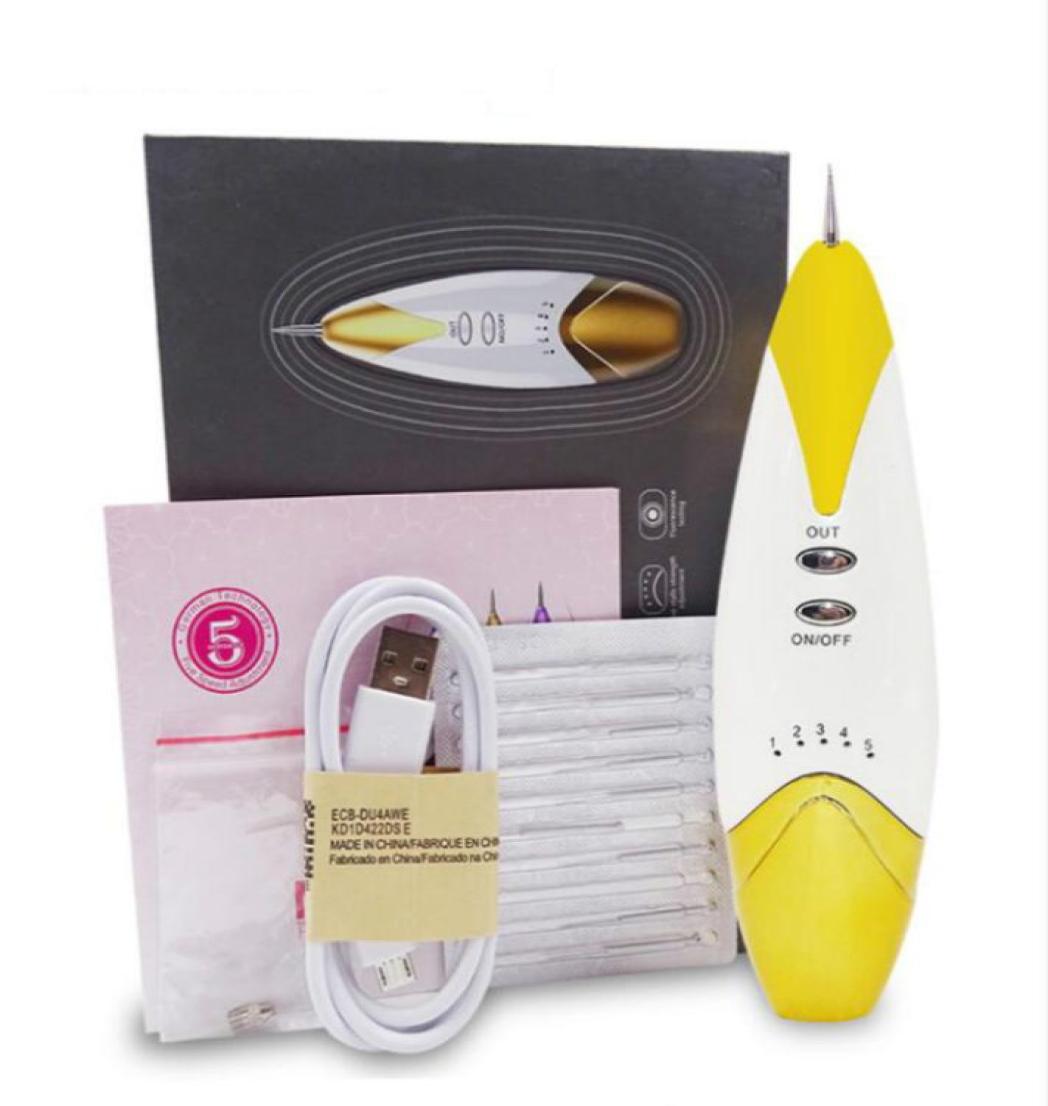 

Laser Freckle Removal Machine Skin Mole Removal Tattoo Dark Spot Remover 10 Neddles Rechargeable Wart Removal Device8828019