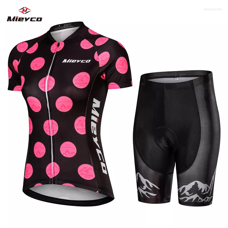 

Racing Sets Women's Cycling Jersey High Quality Mountain Bike Clothes Ropa Ciclismo Short Sleeve Pant 5D Gel Breathable MTB Clothing