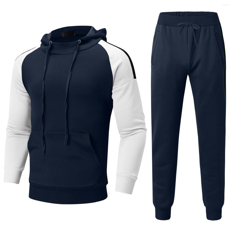 

Men's Tracksuits 2023 Sportswear Suit Men's Tracksuit Autumn And Winter Sets Patchwork Hoodie Fleece Zipper Casual Daily Sweater, Gold