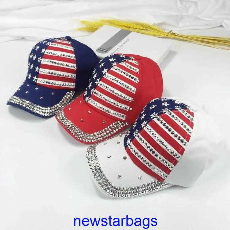Factory Outlet Designer hats for sale Hat Childrens Korean Version Versatile Fashion Color Contrast baseball cap Spring and Summer Rhinestone wit-image-861492780