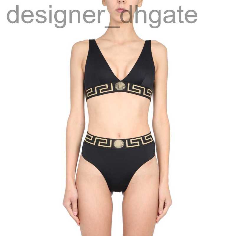 

Women' Swimwear DesignerBlack Bikini Summer Jacquard Letters Print Womens Swimwear Tops High Quality Bikini 0MU9, Black