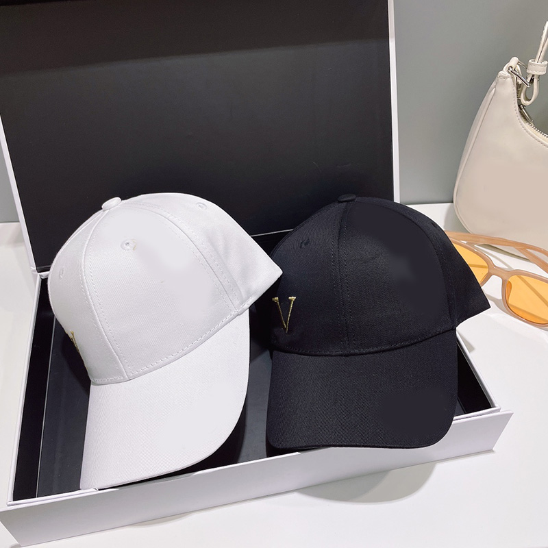 

Fashion Baseball Cap For Women Luxury designer hats Mens Womens Casquette classic v letter peaked caps Outdoor sunshade sports hat, Black