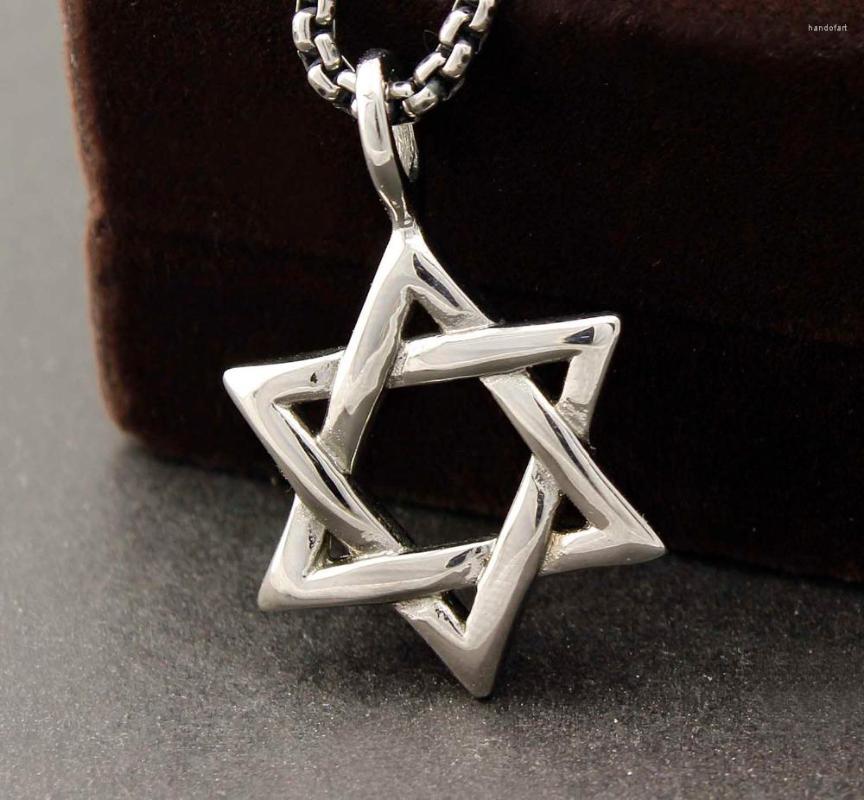 

Pendant Necklaces Jewish Star Of David Charm 316L Stainless Steel Men's Modern Biker Jewelry Gift