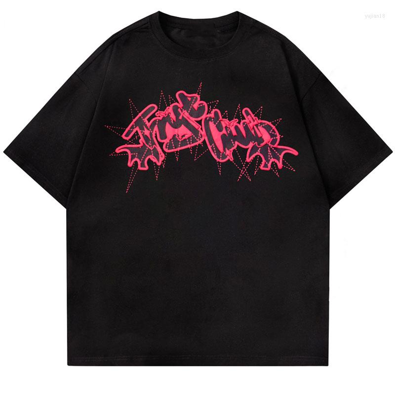 

Men' T Shirts 2023 Hip Hop Men Tshirt Letter Print Oversize Shirt Harajuku Gothic Streetwear Punk Tee Summer Cotton Loose Top, Brown