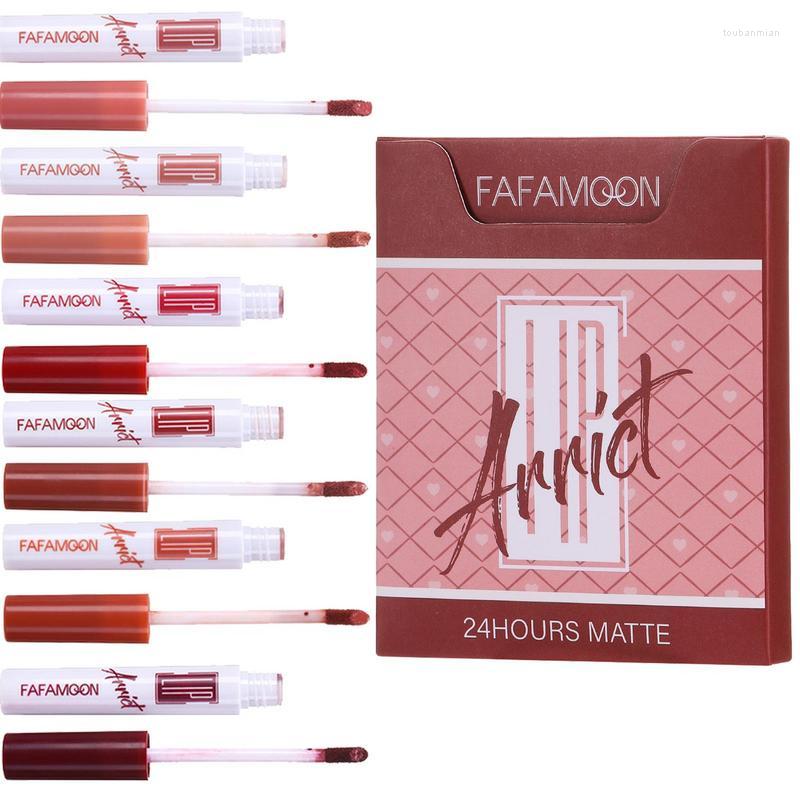 

Lip Gloss Matte Liquid Lipstick Velvet And Non-Stick Cup Glaze 6 PCS Women Cosmetics Perfect As A Gift For Birthdays Thanksgiving, Purple