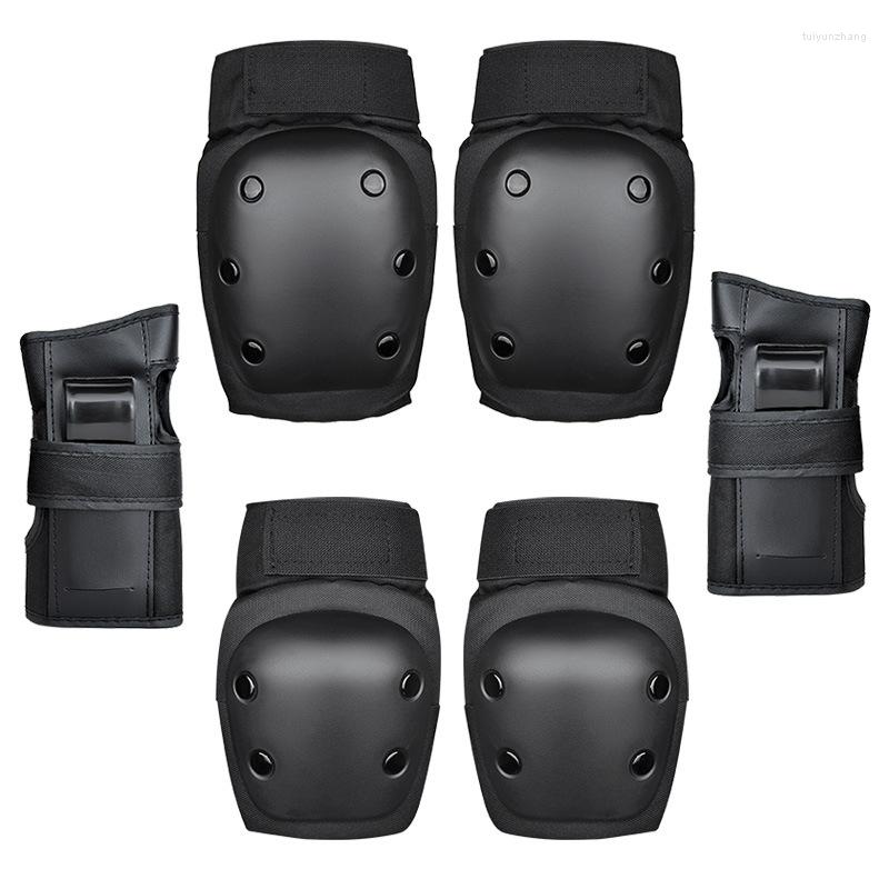

Knee Pads 6 Pieces Elbow Wrist Pad For Outdoor Sports Protective Kit Inline Speed Skating Racing Cycling Skateboard S M L 400g, 6 pads