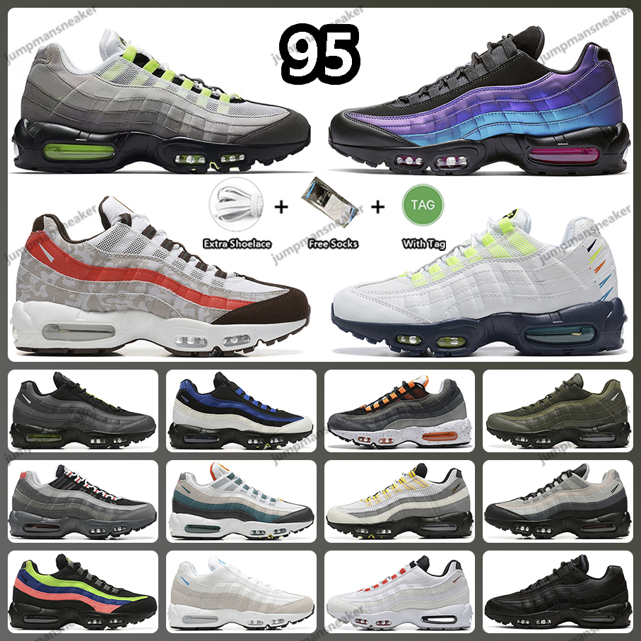 

Designer 95 95s Running Shoes Laser Fuchsia Triple Black White Neon Light Bone Grey Red Pure Platinum Midnight Navy Trainers Outdoor Sports Sneakers for Men Women, Item#15