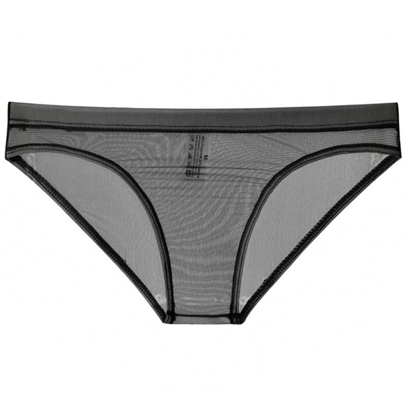 

Underpants Super Thin Underwear Men Ice Silk Soft Breathable Mesh Briefs See Through Lingerie Quick Dry Panties Cueca Hombre A50Underpants, White
