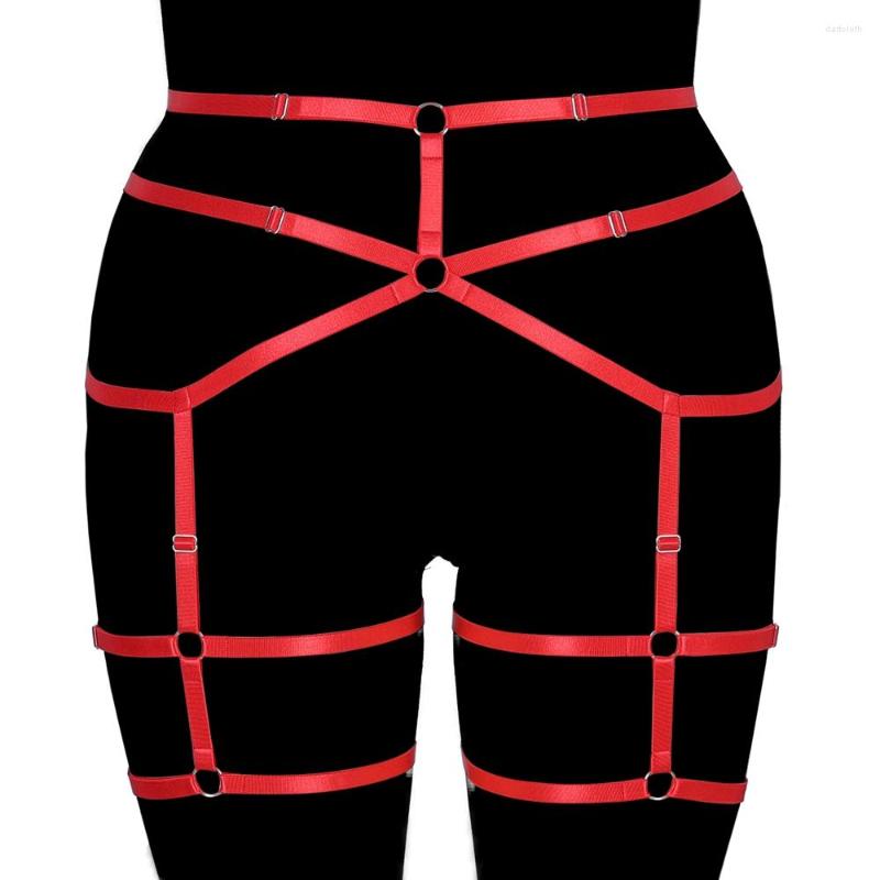 

Garters Gothic Erotic Stockings Belt Women Underwear Bondage Harness Belts Sexy Lingerie Suspender Leg Strap Ring Garter, White