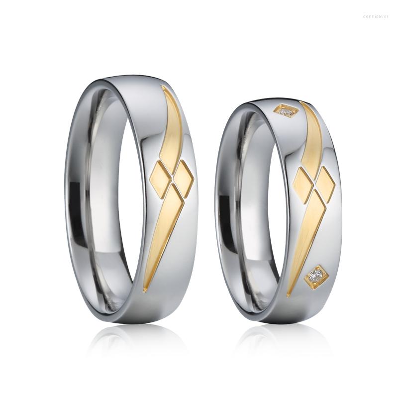 

Cluster Rings 2023 Designer Crown Jewelry Couple Wedding Ring Men Custom Jewellery Alliances Love Female For Women
