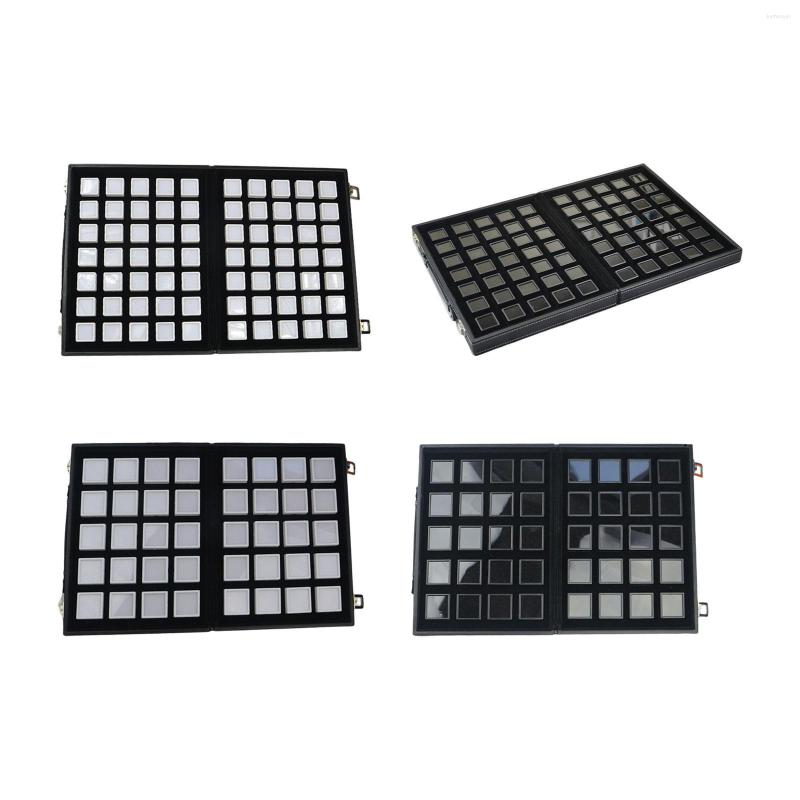 

Jewelry Pouches Diamond Display Tray Multigrid GEM Storage Organizer For Retail Shows