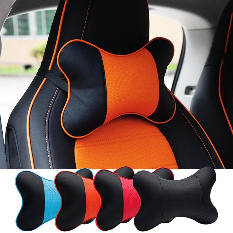 

Seat Cushions Car Leather Breathable Headrest Neck Pillow For Smart 450 451 453 Fortwo Forfour Interior Accessories Products