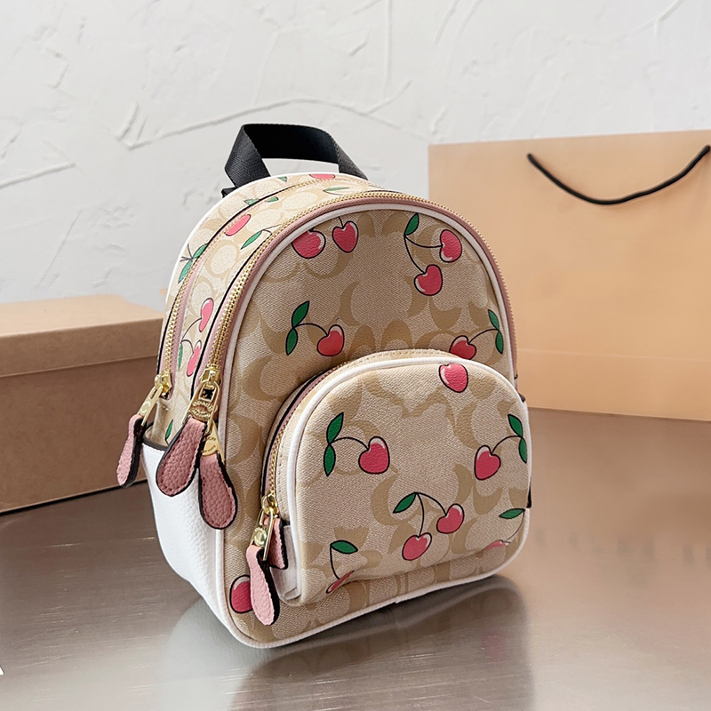 

Luxurys Designer Bag Tote Bag Crossbody Backpack Fashion Shoulder Purse Brand Women Handbag Classic Cherry pattern Backpacks, C1