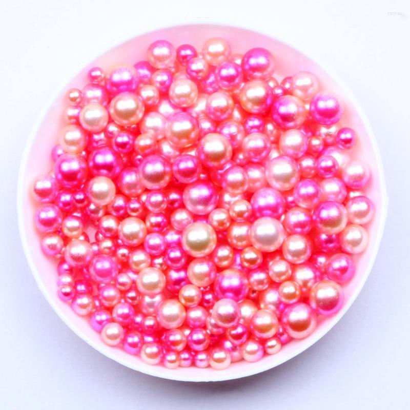 

Nail Art Decorations Big Pack 5mm 5000pcs No Hole Round Pearls RainBow Resin Imitation Wedding Card Embellishment DIY Phone