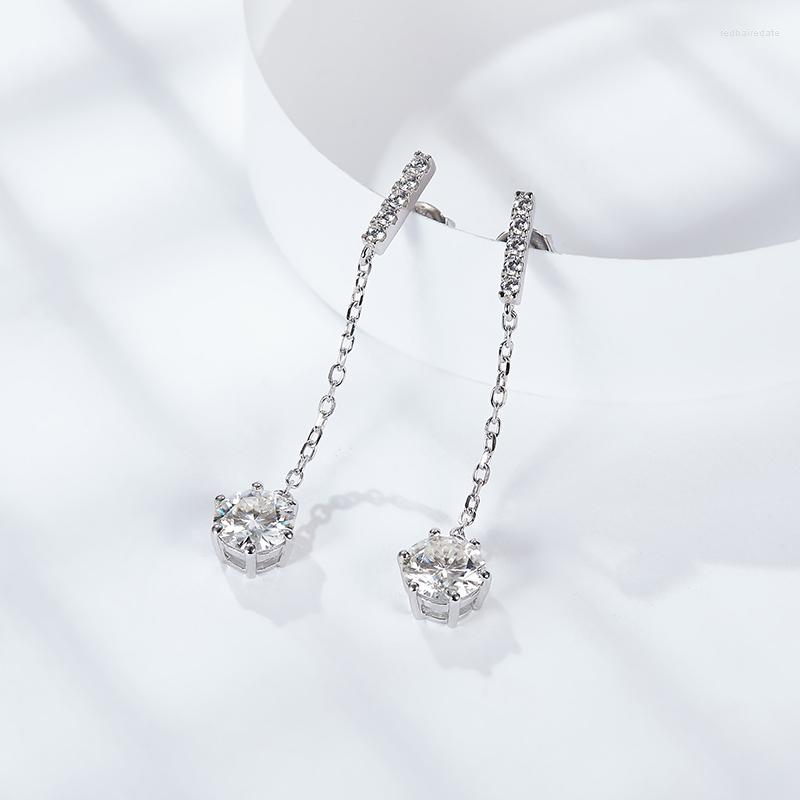 

Dangle Earrings ZYLIFELOVE - Classic 1 Carat D Color Moissanite Diamond 18 White Gold Dijes Wholesale Jewelry