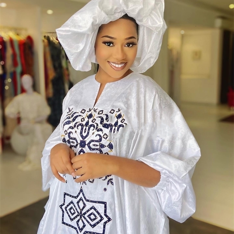 

Ethnic Clothing Free Style African Dress For Woman Embroidery Design Ladys Clothes Plus Size Dresses For Women Floor Length 230419