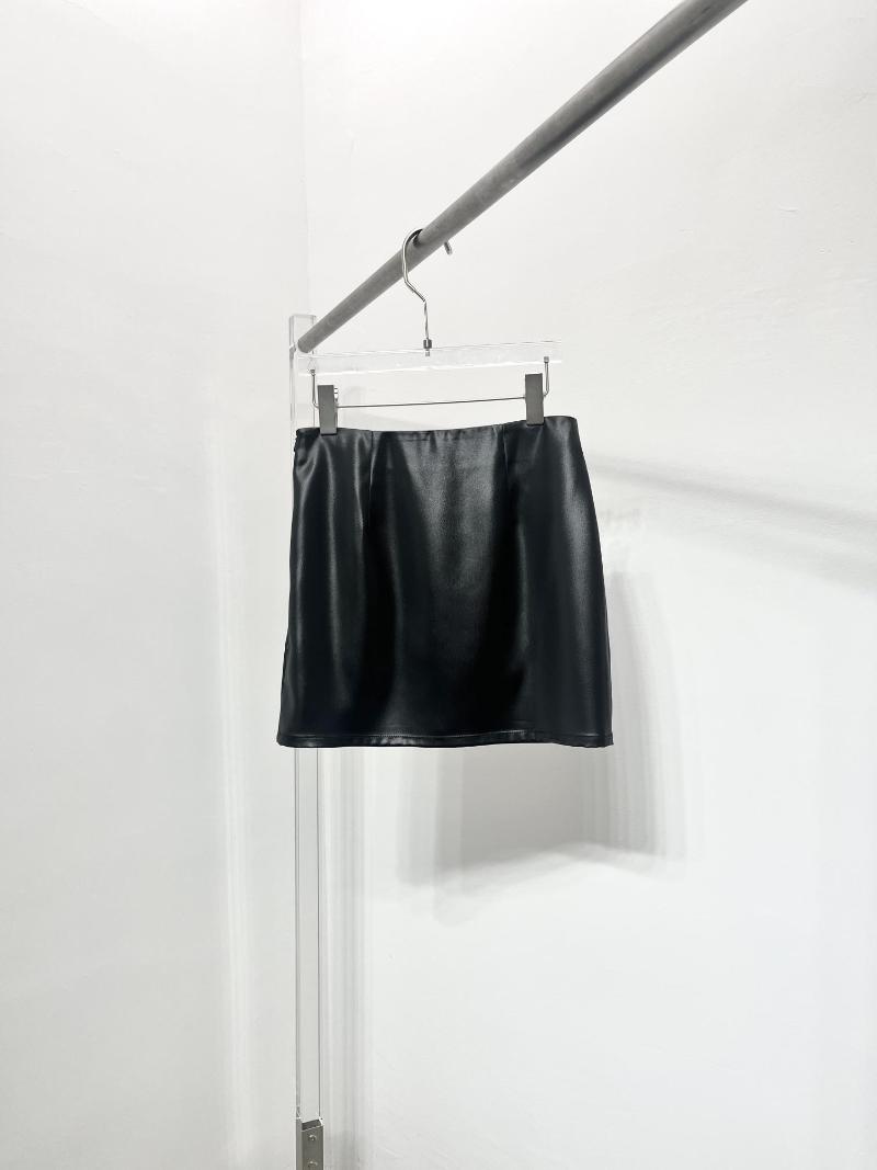 

Skirts 2023 Women Fashion Sexy Casual Glossy Fabric Skirt 0404