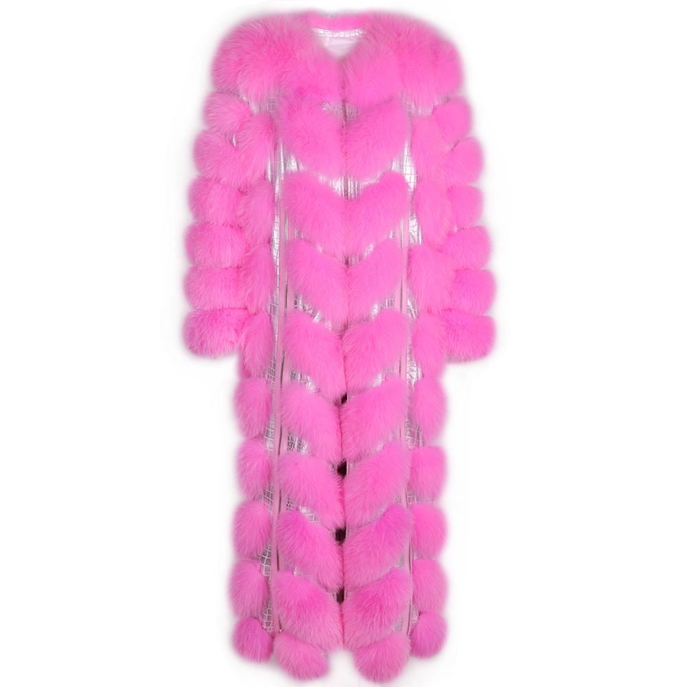 

Fur YOLOAgain Detachable Design Real Fox Fur Jacket Women Long Fur Coat Ladies 2022 Autumn New, Matching hat