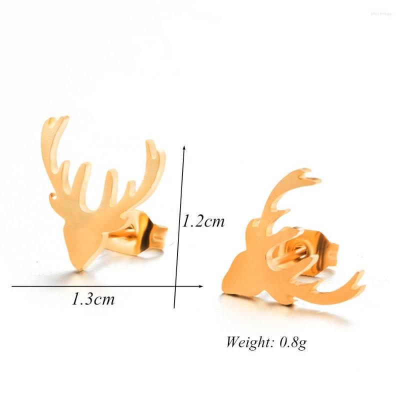 

Stud Earrings Simple V-Shape Antler Deer Horn Earring Jewelry Gifts Cornu Cervi Stainless Steel Accessory
