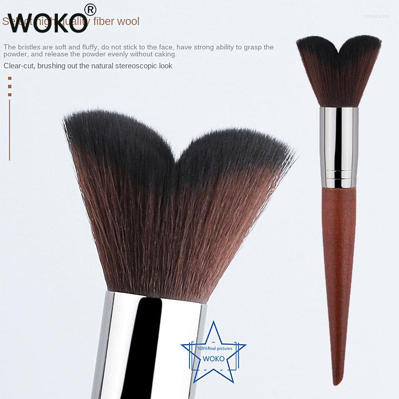 

Makeup Brushes Woko Fishtail Contour Brush Side Face Mandibular Line Shadow Silhouette Powder Sculpting Tool