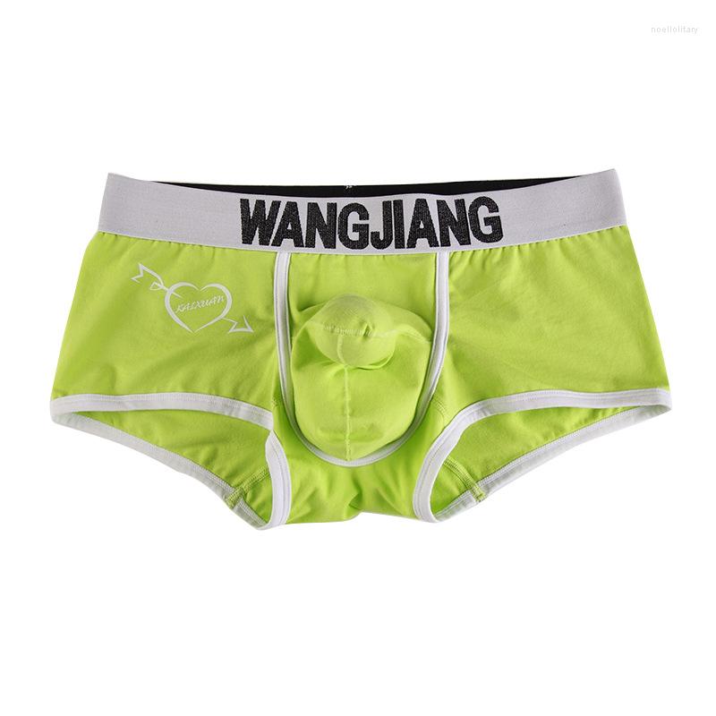 

Underpants Men's Underwear Elephant Nose Separation Boxers Pants Breathable Comfortable, Fluorescent green