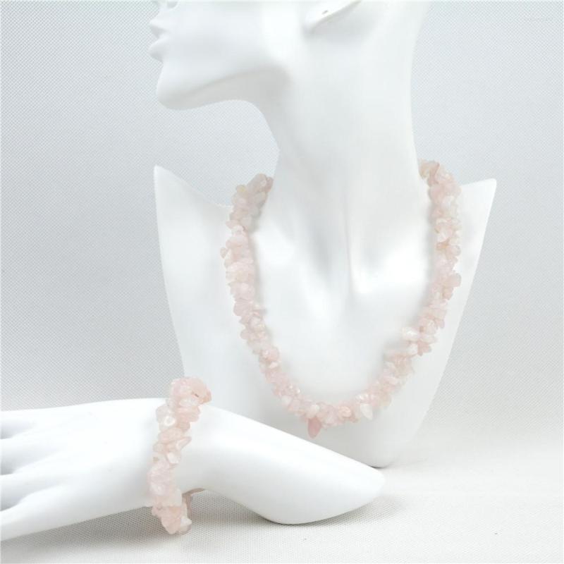 

Necklace Earrings Set Bohemian Irregular Natural Clear Gravel Stone Beads For Jewelry Making Chip Diy Bracelet Clothing Accessories, Picture shown