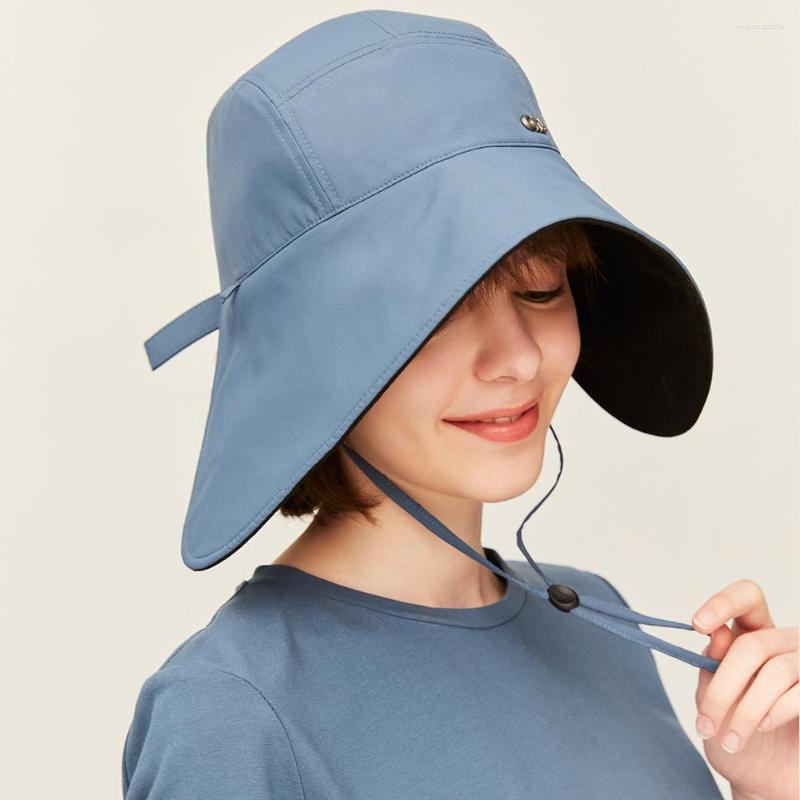 

Berets OhSunny Summer Women Sun Hat UPF 1000 Protection Adjustable Foldable Breathable Large Wide Brim Soft Hats For, Black gray