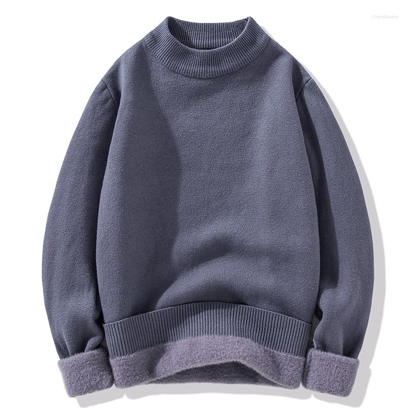 

Men's Sweaters Mens Japan High Neck Sweater Oversize Plush Thick Winter Vintage Boys Sports Knitted Pullovers Long Sleeve Knitwear 4xl, Gray