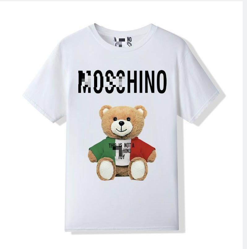 

2023 Fashion Designer women's large T-shirt high-quality latest men's and women's interwoven monogram print short sleeve crew neck cotton T-shirt Moschino, A+