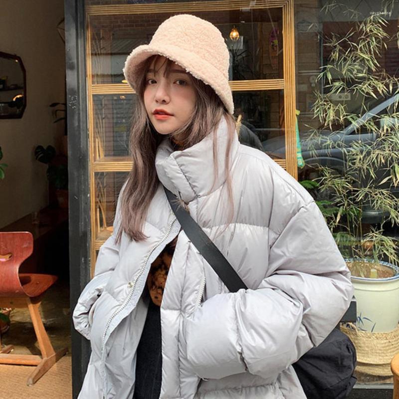 

Wide Brim Hats Women Hat Solid Artificial Fur Warm Female Cap Faux Winter Bucket For Outdoor Sunscreen Sun Panama Lady, Black