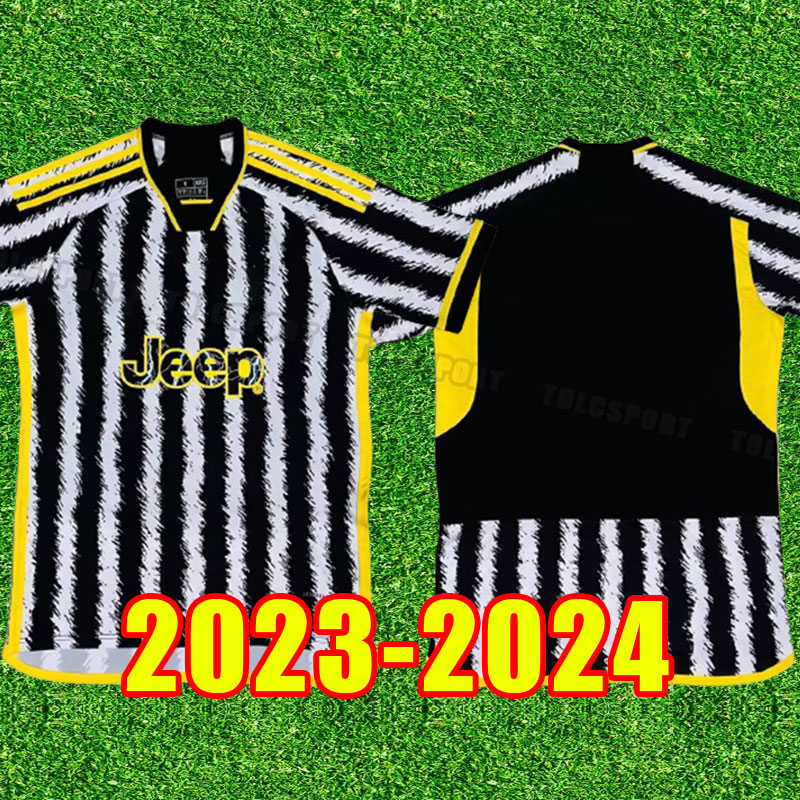 

23 24 VLAHOVIC CHIESA MILIK soccer jerseys 2023 2024 POGBA men BONUCCI football shirts kit MCKENNIE DI MARIA uniform JuVeNtus fans version, Home