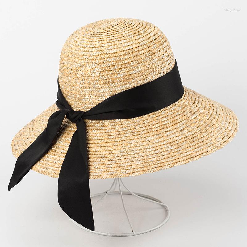 

Wide Brim Hats X261 Summer Sun Hat Adult Wheat Straw Caps Tourism Beach Cap Protection Basin, Khaki