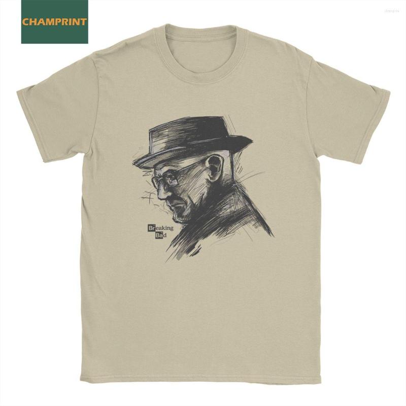

Men' T Shirts Men' Walter White Sketch Breaking Bad Shirt Pure Cotton Clothing Leisure Short Sleeve Round Neck Tees Party T-Shirt, Black